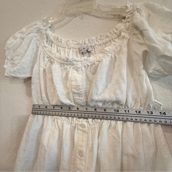 Jacquie The Label White Button-Front Mini Dress – 👗 Size Small, Boho Style - Picture 12 of 16